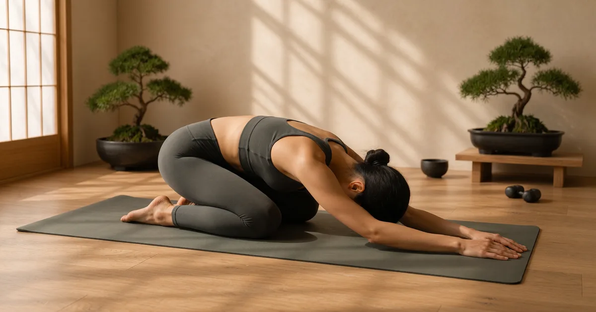 Child's Pose: A Calm, Restful Guide to Balasana, demonstrated in a calm studio